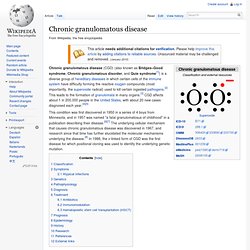 Chronic granulomatous disease