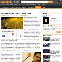 Graphene: The perfect water filter