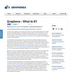 Graphene - What Is It?