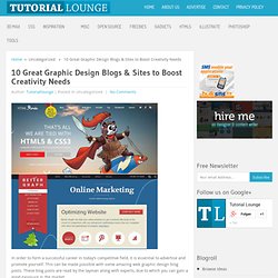 10 Great Graphic Design Blogs & Sites to Boost Creativity Needs 