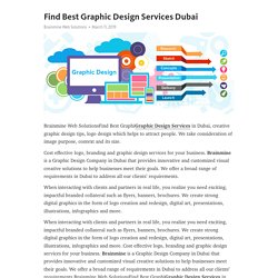Find Best Graphic Design Services Dubai