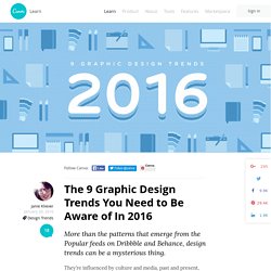 The 9 Graphic Design Trends You Need to Be Aware of In 2016