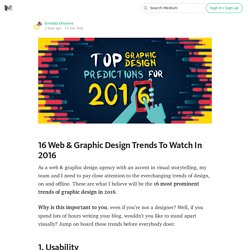 16 Web & Graphic Design Trends To Watch In 2016
