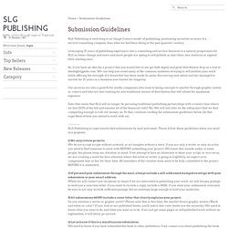 How to Submit Your Comic or Graphic Novel Project to SLG Publishing.