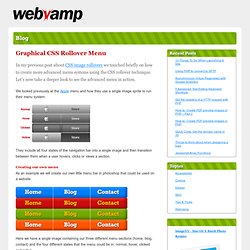Graphical CSS Rollover Menu - Webvamp
