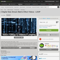 2 Digital Data Stream Matrix Effect Videos - LOOP
