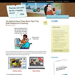 You Need to Know These Seven Tips If You Build Graphics for E-Learning