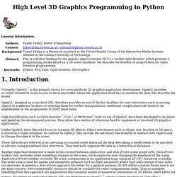 High Level 3D Graphics Programming in Python