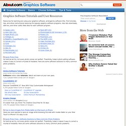 Graphics Software Tutorials & User Resources