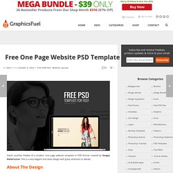 Free One Page Website PSD Template