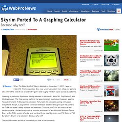 Skyrim Ported To A Graphing Calculator
