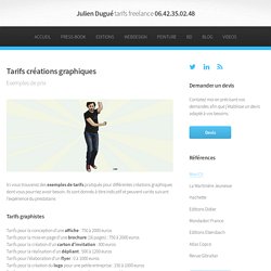 Julien Dugué : tarifs d'un graphiste et exemples de facturations freelance