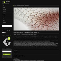 Grasshopper for 3D printing – FabLab Firenze