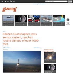 SpaceX Grasshopper tests sensor system, reaches record altitude of over 1,000 feet