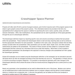Grasshopper Space Planner