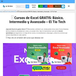 □【GRATIS】Cursos de Excel Básico, Intermedio y Avanzado