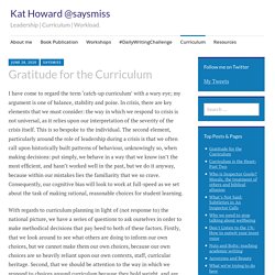 Gratitude for the Curriculum – Kat Howard @saysmiss