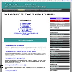 COURS DE PIANO ET LECONS DE MUSIQUE GRATUITE EN LIGNE