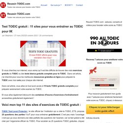 Test TOEIC gratuit : 11 sites pour vous entraîner au TOEIC pour zéro euro 
