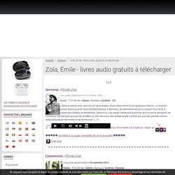 Zola, Émile - livres audio gratuits à télécharger
