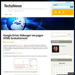 Google Drive: Héberger vos pages HTML Gratuitement