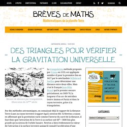 Des triangles pour vérifier la gravitation universelle - Brèves de Maths