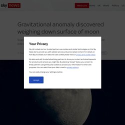 Gravitational anomaly discovered weighing down surface of moon