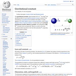 Gravitational constant