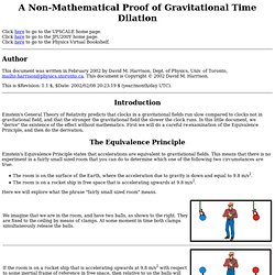 Gravitational Time Dilation