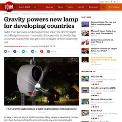Gravity powers new lamp for developing countries