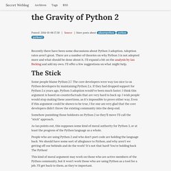 the Gravity of Python 2