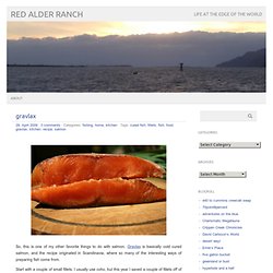 red alder ranch » gravlax