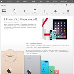 Gravure et emballage-cadeau - Apple Store (Canada français)