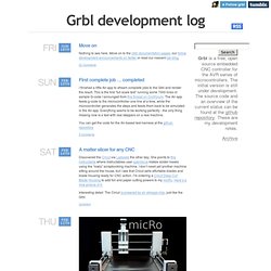 Grbl development log