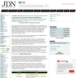 Les fonctions de GreaseMonkey - JDN Développeurs