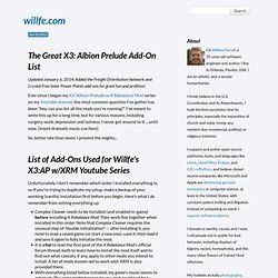 The Great X3: Albion Prelude Add-On List
