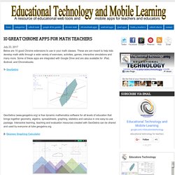 10 Great Chrome Apps for Math Teachers