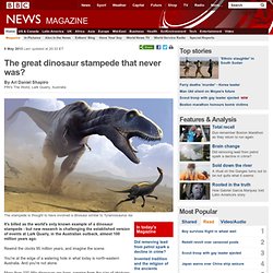 The great dinosaur stampede that never was?