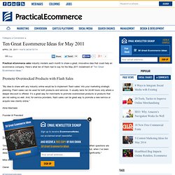 Ten Great Ecommerce Ideas for May 2011