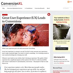 Great User Experience (UX) Leads to Conversions