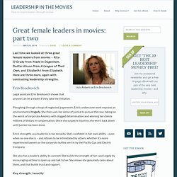 Great female leaders in movies: part two