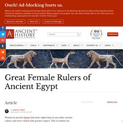 Great Female Rulers of Ancient Egypt