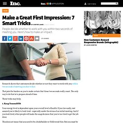 Make a Great First Impression: 7 Smart Tricks