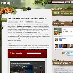 50 Great Free WordPress Themes From 2011