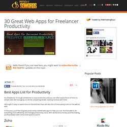 30 Great Web Apps for Freelancer Productivity