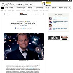 Was the Great Gatsby Broke?