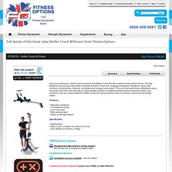 Great value Kettler Coach M Rower from Fitness Options