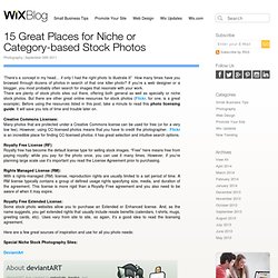 15 Great Places for Niche or Category-based Stock Photos