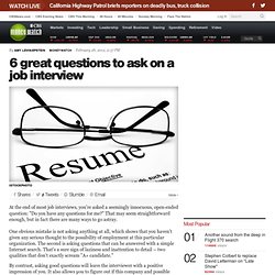 6 great questions to ask on a job interview