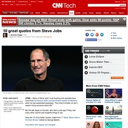 10 great quotes from Steve Jobs